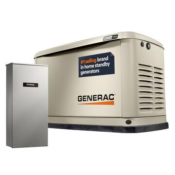 Guardian 14,000-Watt Air-Cooled Whole House Generator with Wi-Fi and 100-Amp Transfer Switch