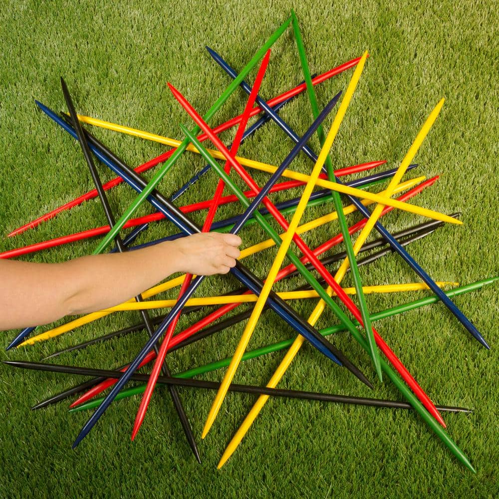 Hey! Play! Hey! Play! Lawn Games Solid Wood Giant Games with Carrying Case