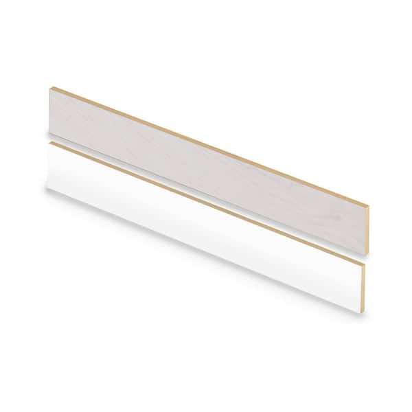 Cap A Tread Driftwood Beach 47 in. L x 7.37 in. W x 0.56 in. T Vinyl Overlay Stair Reversible Riser