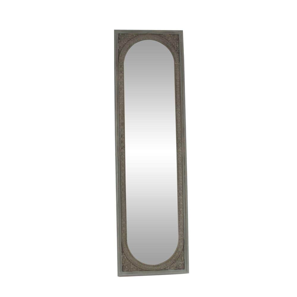Boho Chic Carved Wood Full Length Floor Mirror