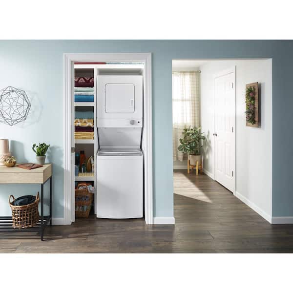 Whirlpool - 1.6 cu.ft Electric Stacked Laundry Center 6 Wash cycles and AutoDry