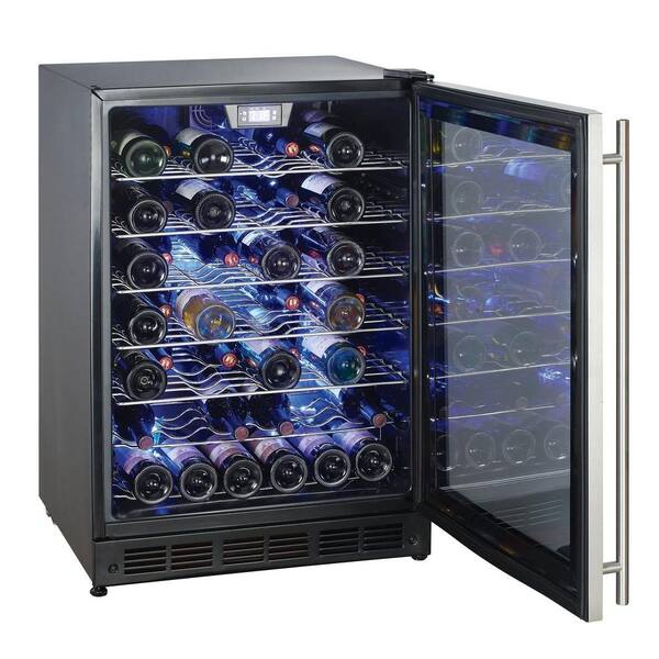 Magic Chef 50-Bottle Wine Cooler, Stainless Door MCWC50DST - The