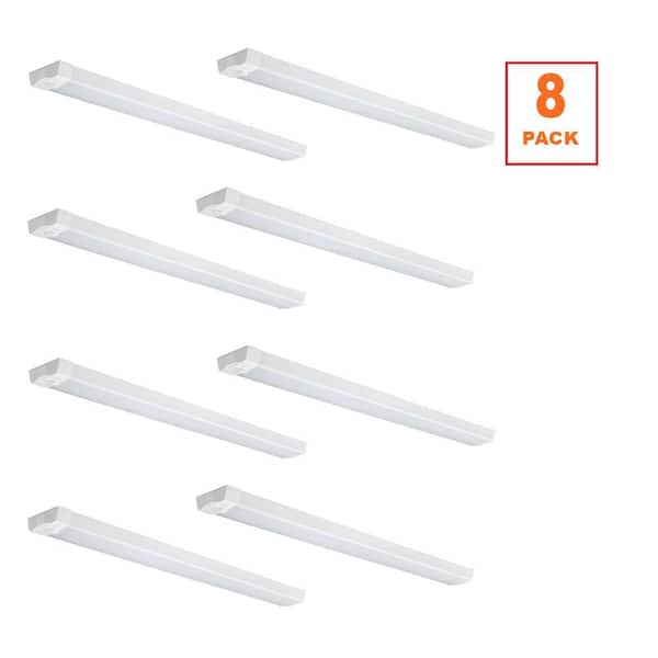 4 ft. Motion Sensing Garage Light Closet Light LED Wraparound Light Fixture 3600 Lumens 40W Bright White 4000K (8-Pack)