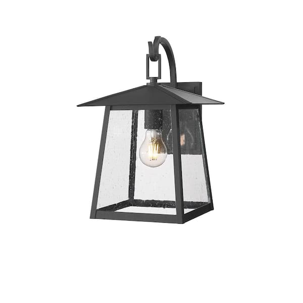 Filament Design Rainer 15 in. Black Outdoor Hardwired Wall Sconce with no bulbs included