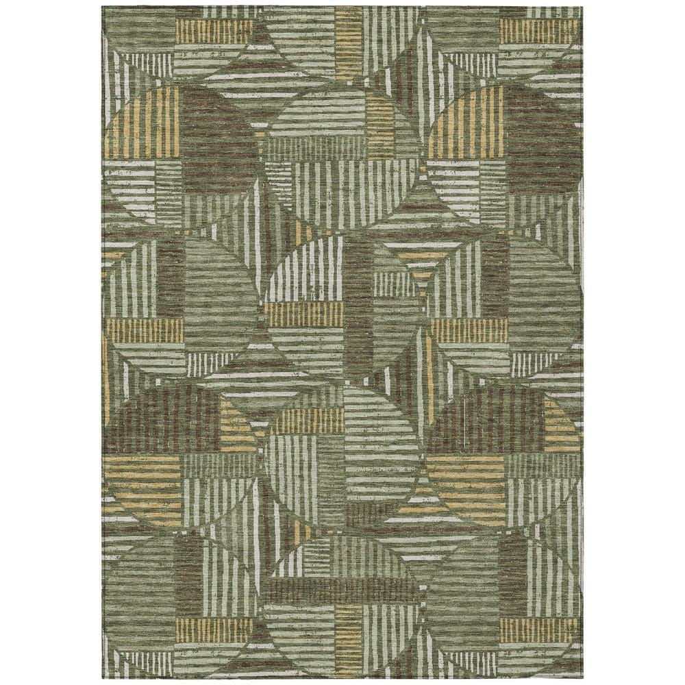 Chantille Machine Washable Indoor/Outdoor Abstract ACN2700 Olive 8 ft. x 10 ft. Area Rug price history on PriceWatchPro