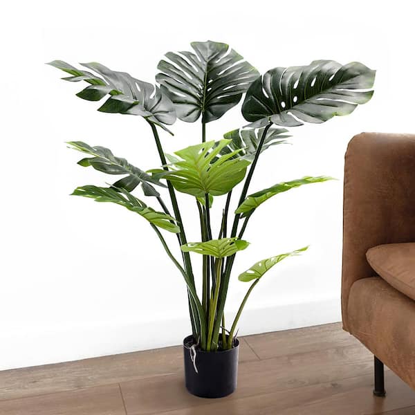 Unbranded 3.5 ft. Artificial Monstera Plant Split Leaf Philodendron Tree in Pot