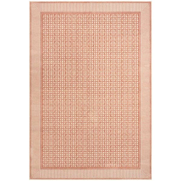 Nourison Nordic Brick Ivory Geometric Contemporary 5 ft. x 7 ft. Area Rug