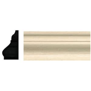 1530-4WHW .687 in. D X 1.25 in. W X 47.5 in. L Unfinished White Hardwood Base Cap Moulding