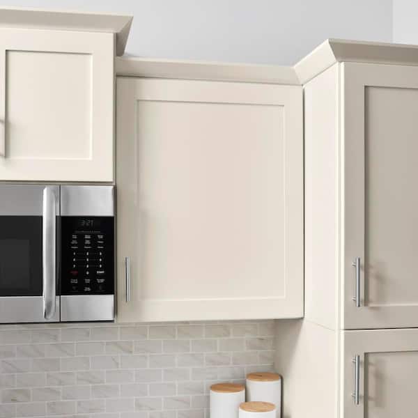 Avondale 21 in. W x 12 in. D x 36 in. H Ready to Assemble Plywood Shaker Wall Kitchen Cabinet in Antique White