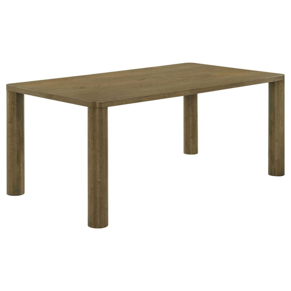 Castlewood Mid-century Modern Brown Oak Wood Top 71 in. 4 Legs Dining Table Seats 6 price history on PriceWatchPro