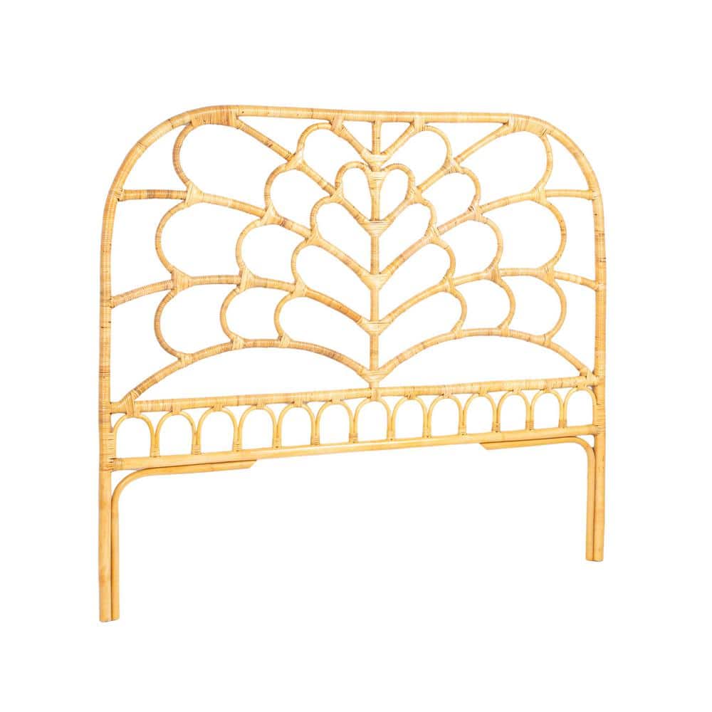 Natural Rattan Arched King Headboard