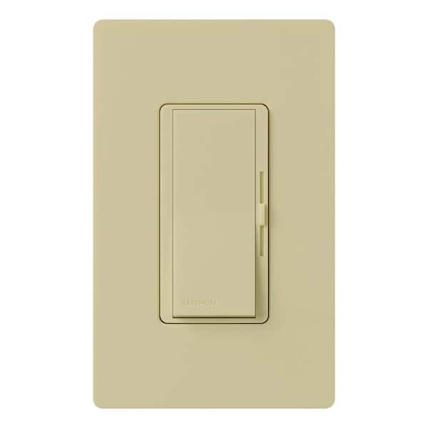 Lutron Diva 250W LED+ Dimmer Switch for Dimmable LED, Halogen and Incandescent Bulbs, Single-Pole or 3-Way, Ivory