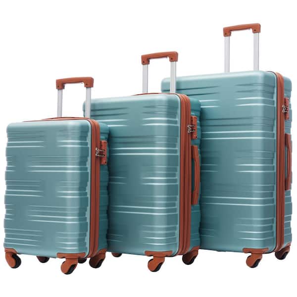 grossag 3-Piece Teal Spinner Wheels, Rolling, Lockable Handle and Light-Weight Luggage Set