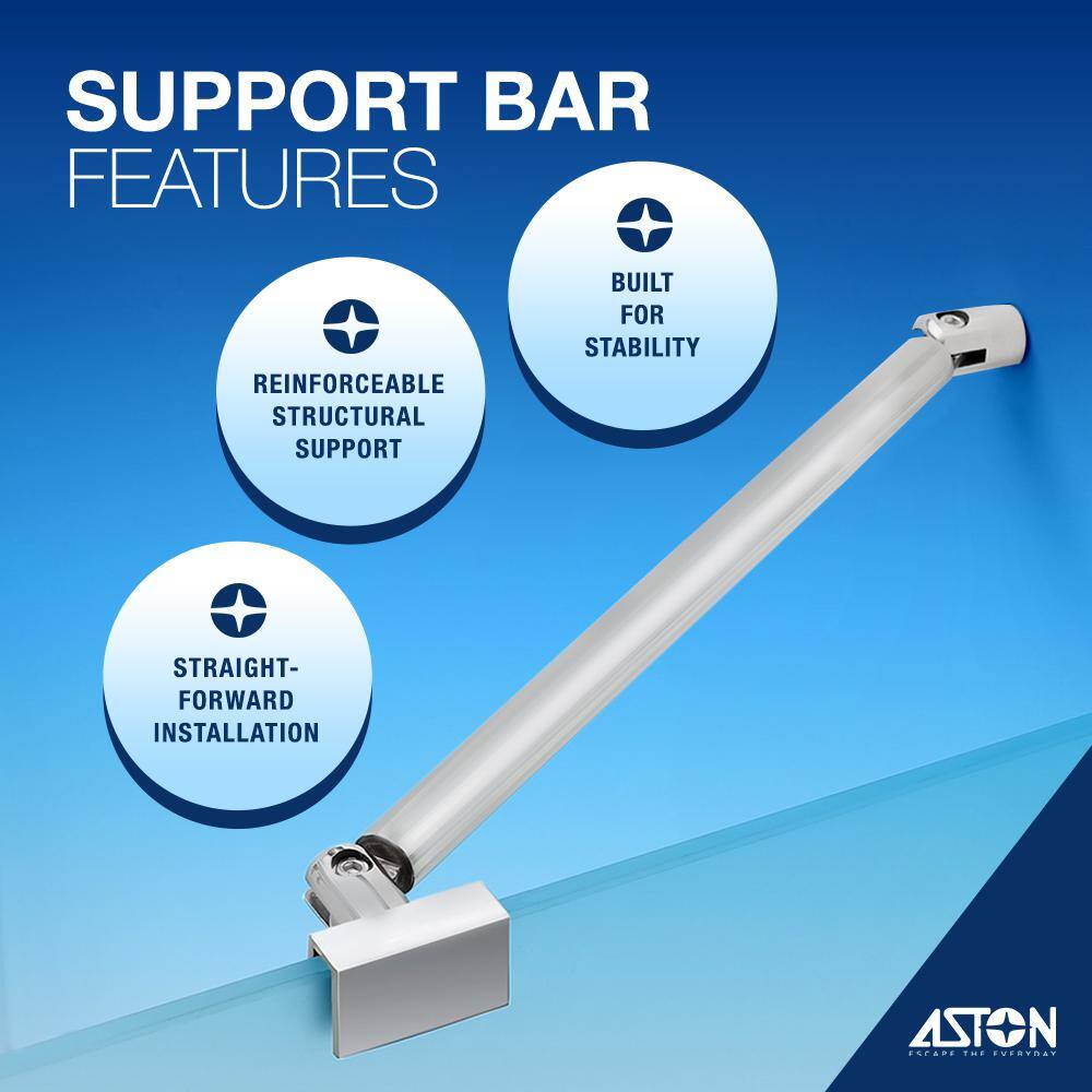 Belmore XL 80" High Stainless Steel Frameless Hinged Shower Door