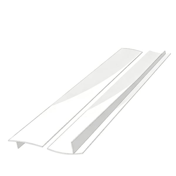 2-Pack 25 in. L White Silicone Stove Counter Gap Cover, Stove Gap Filler, Heat Resistant Gap Guards, Dishwasher Safe