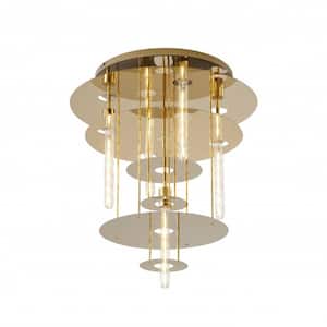 Haidee 23.6 in. 5-Light Gold Flush Mount with Incandescent (1-Pack)