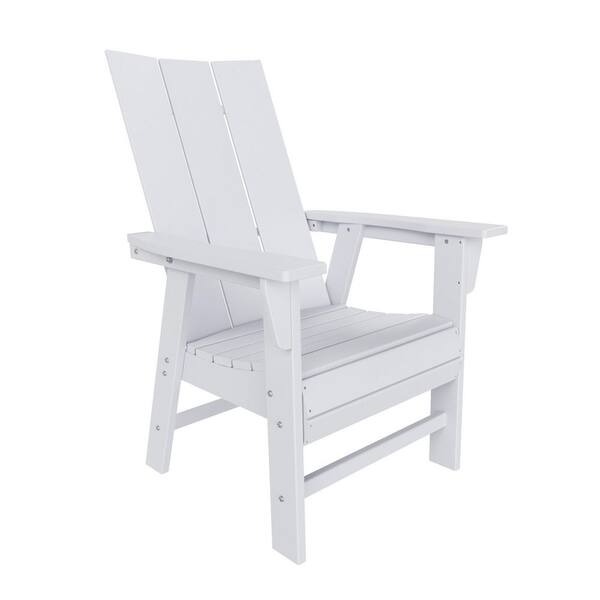 WESTIN OUTDOOR Shoreside White HDPE Plastic Outdoor Dining Chair OP2009WH The Home Depot