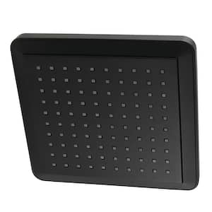 Claremont 1-Spray Patterns 9.63 in. Wall Mount Square Rainfall Fixed Shower Head in Matte Black