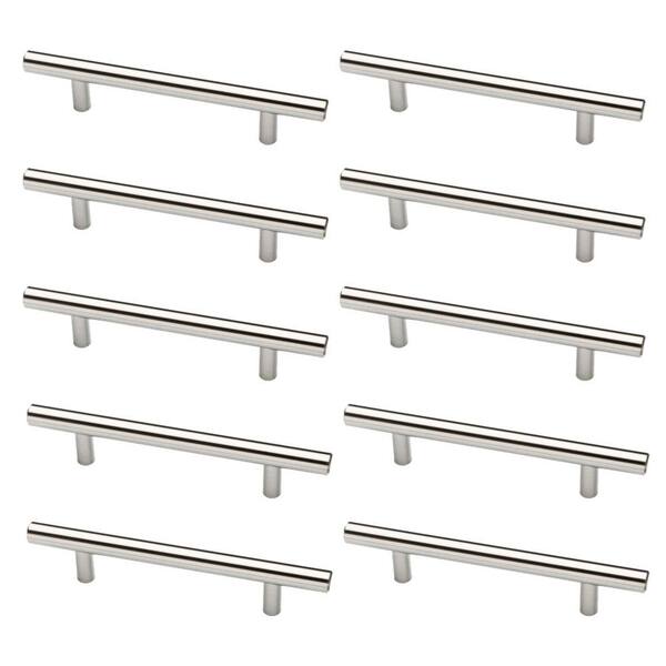 102mm Liberty Essentials 4 in. C To C Satin Nickel Steel Bar Drawer Pull 