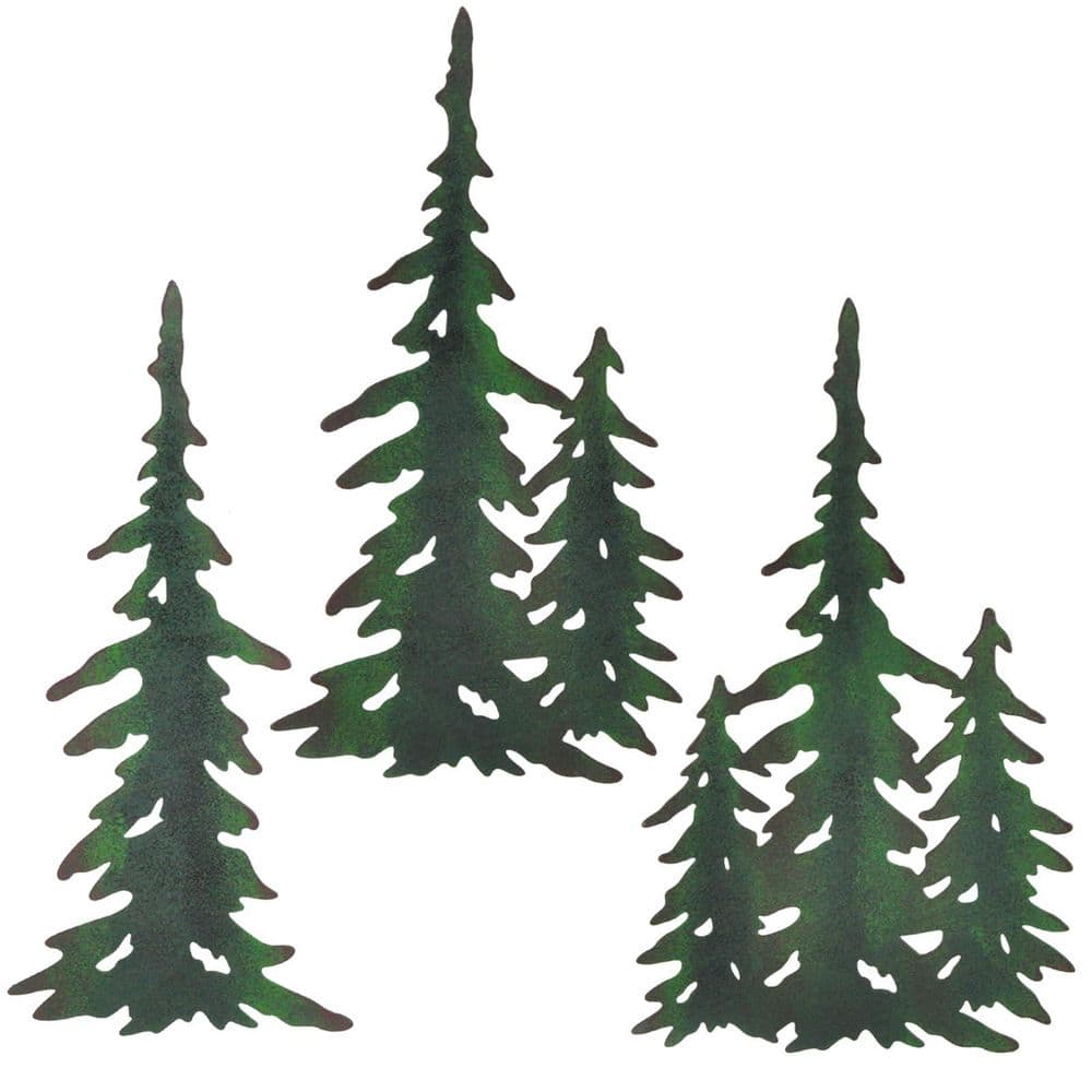 5.5 in. W x 10.75 in. H Green Metal Pine Tree Wall Hanging Sculpture Christmas Farmhouse Indoor Decor price history on PriceWatchPro