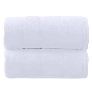 White Bamboo Cotton Bath Towel (Set of 2)