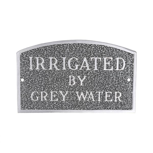 13 in. x 21 in. Large Arch Irrigated by Grey Water Statement Plaque Sign - Swedish Iron