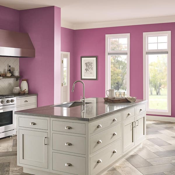 BEHR PREMIUM PLUS 1 qt. #100B-7 Hot Pink Flat Low Odor Interior Paint &  Primer 130004 - The Home Depot