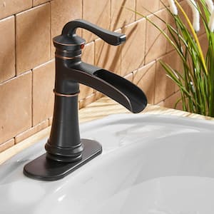 Waterfall Single Hole Single-Handle Low-Arc Bathroom Faucet