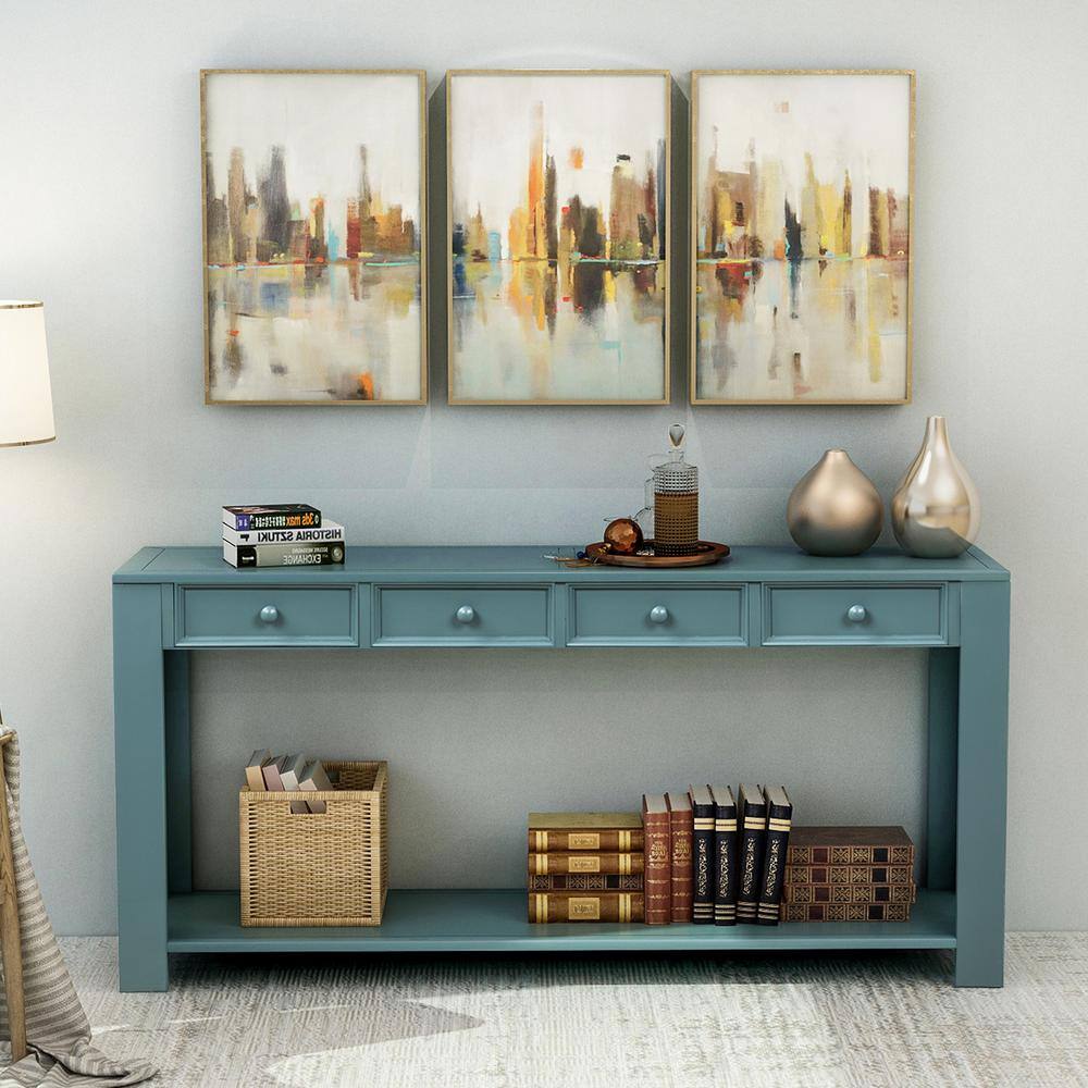 royal blue console table