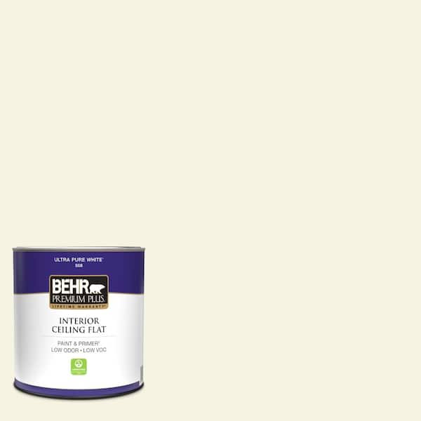 BEHR PREMIUM PLUS 1 qt. #M310-1 Tibetan Jasmine Ceiling Flat Interior Paint