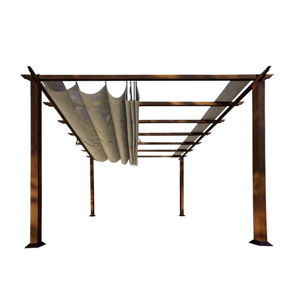 Paragon Outdoor Paragon 11 ft. x 11 ft. Aluminum Pergola with the Look