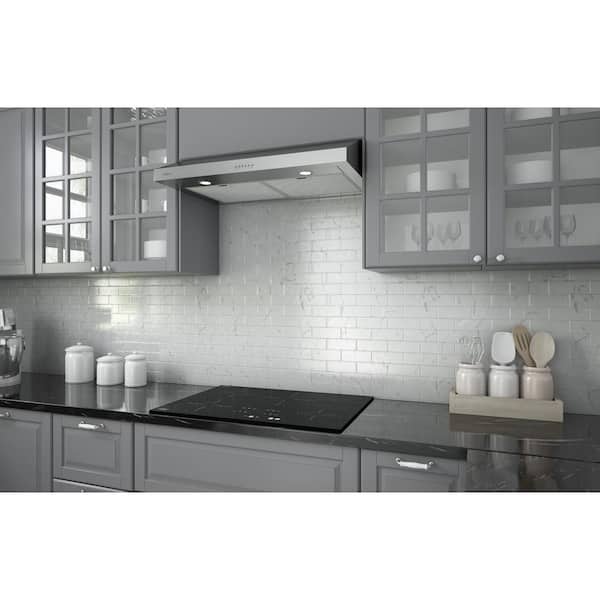 30 in. 500 CFM Ducted Under Cabinet Range Hood with Digital Touch Display  and LED Lights in Stainless Steel