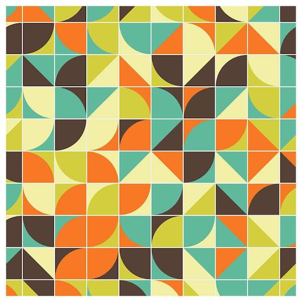 VENICE BEACH Collections Geometric Deco Design Unknown 1 Piece Unframed Canvas Drawing Print 14 in. x 14 in.