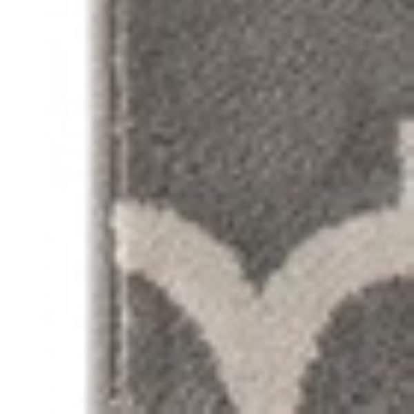 Seyward Trellis Grey 26 in. W x Your Choice Length Roll Runner