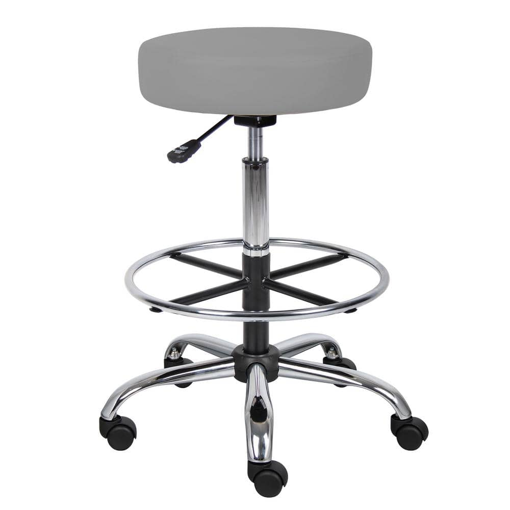 Boss CareSoft Medical/Drafting Stool with Back Cushion, Black