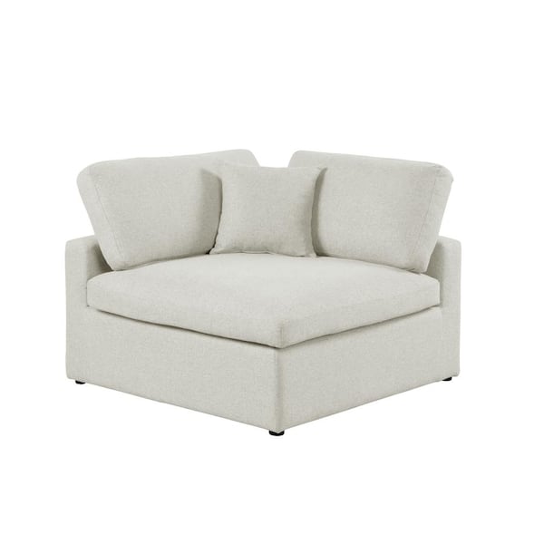 Best Master Furniture Remington Ivory Linen Modular Corner Chair
