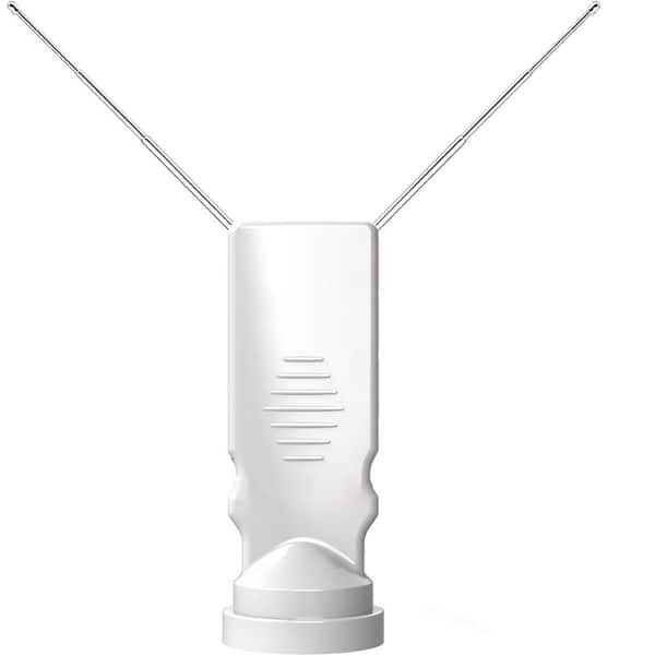 Upgraded Rabbit Ear TV Antenna Free HD Channels 4K/1080p Long-Range 360° Reception for Smart/Old TVs Easy Setup