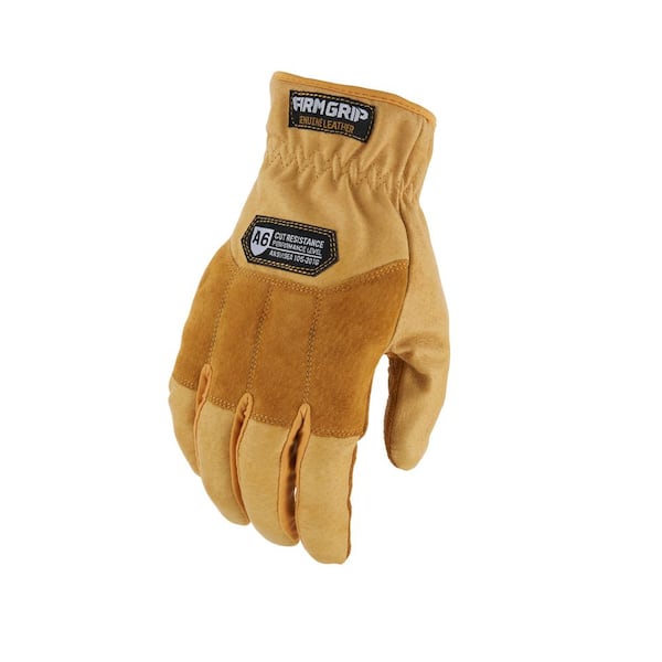 FIRM GRIP A6 Cut Large Leather Impact Utility Glove 63437-06 - The