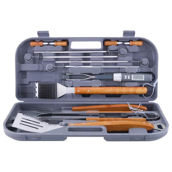 Mr. Bar-B-Q 12-Piece Grilling Set Cooking Accessories with Bonus Thermo Fork