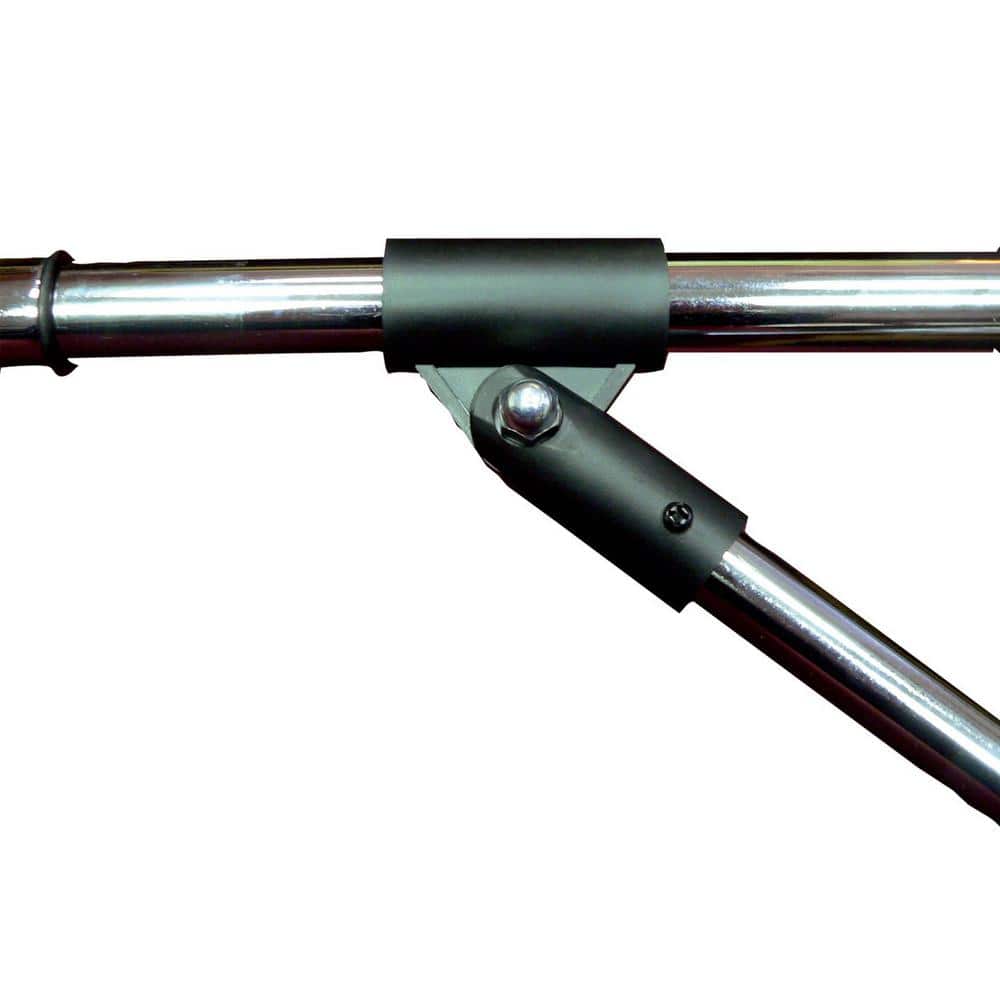 Adjustable Chrome Pull-Down Closet Rod with Telescoping Handle