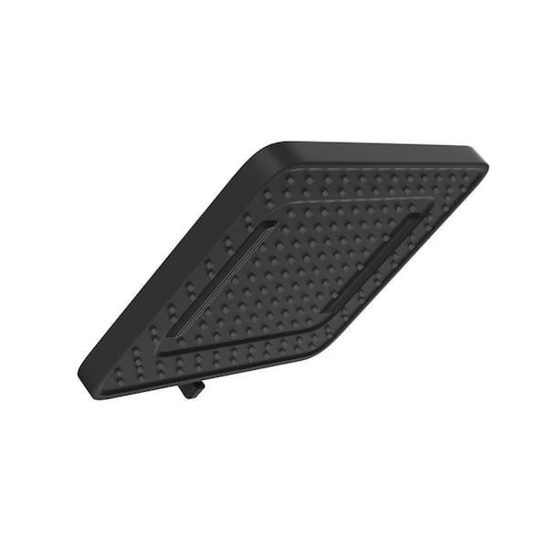 5-Spray Patterns with 1.8 GPM Showerhead face diameter 10 in. Wall Mount Fixed Shower Head in Matte Black Finish