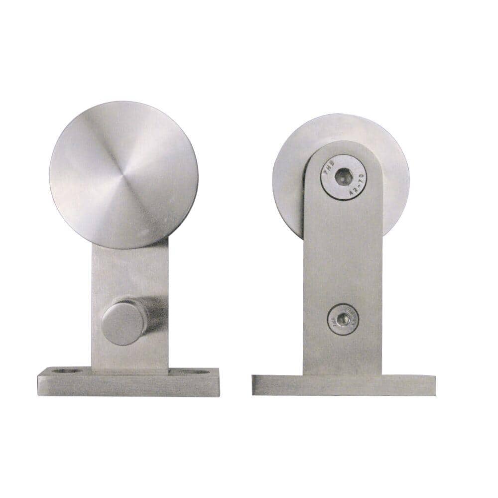Winston 79.2" Stainless Steel Sliding Barn Door Hardware Kit