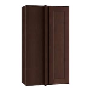 Franklin Stained Manganite Plywood Shaker Assembled Blind Corner Kitchen Cabinet Sft Cls L 24 in W x 12 in D x 36 in H