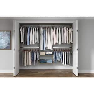 Essential 60 in. W - 96 in. W Rustic Grey Wood Closet System
