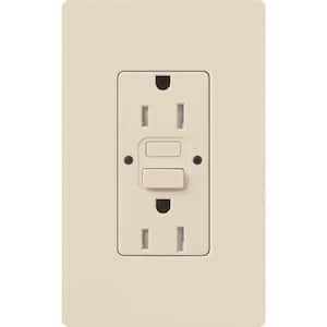 Claro 15-Amp Tamper Resistant Duplex Receptacle, Light Almond (CAR-15-GFST-LA)