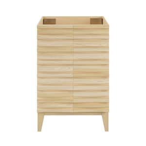 Cascade 24 in. W x 18.5 in. D x 35.5 in. H Bath Vanity Cabinet without Top in Natural Oak