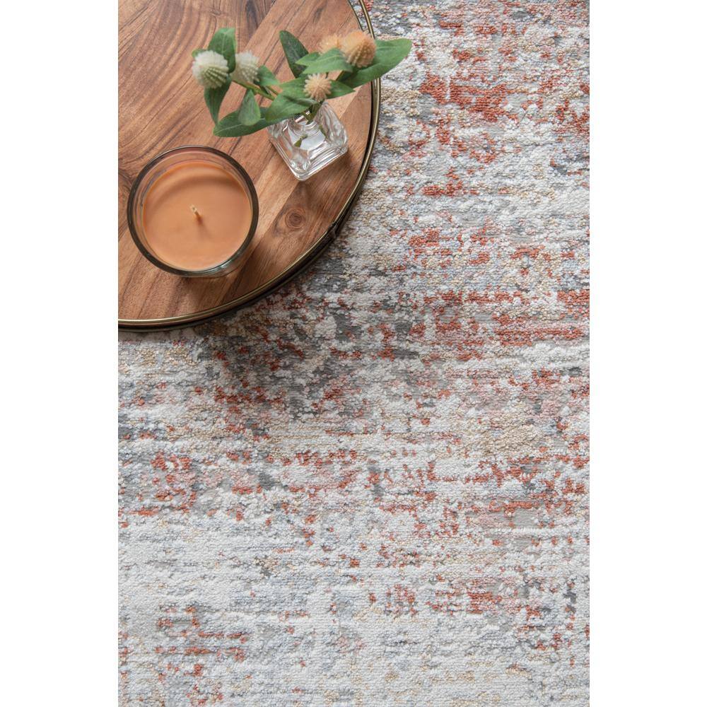 Elegance Rust Rectangle 5'3" x 7'2" Stain-Resistant Polyester Area Rug