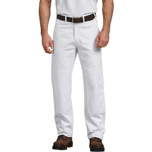 Dickies Men's White Painter's Double Knee Utility Pants 42x30