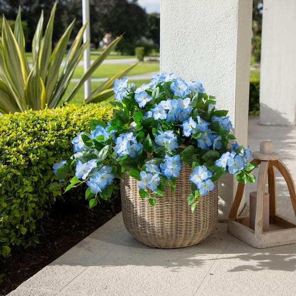 Nearly Natural 24in. Blue UV Resistant Artificial Hydrangea