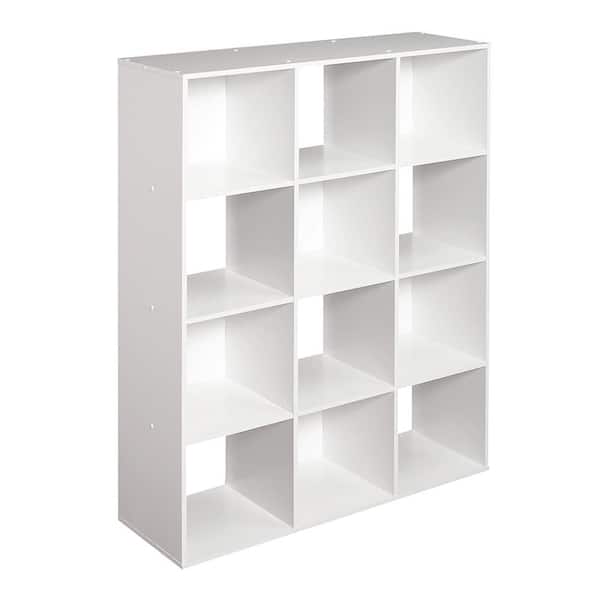 Cubeicals 47.56 in. H x 35.91 in. W x 11.61 in. D White Laminate 12-Cube Storage Organizer